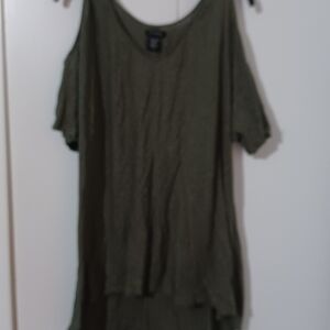 Calvin Klein Jeans Dark Green Short Sleeve Top